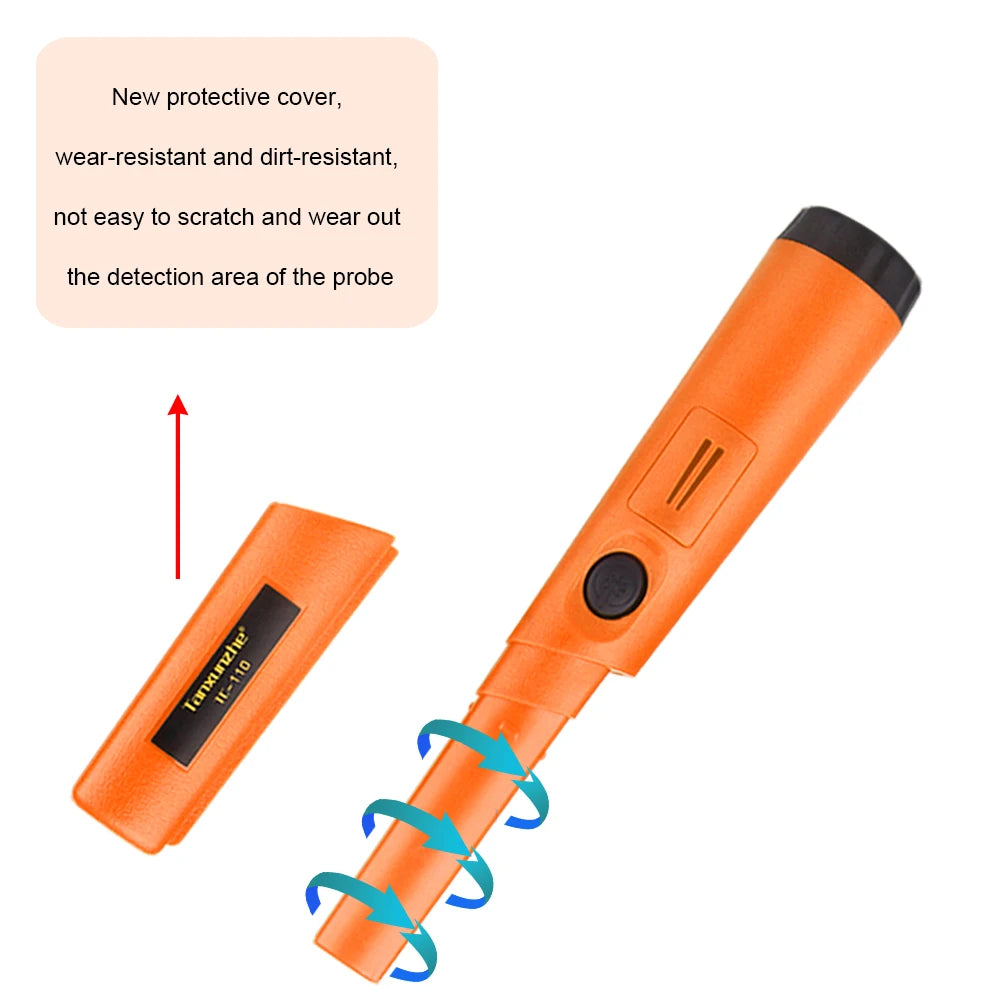 TC-110 Handheld Metal Detector Positioning Rod With Anti-scratch Protection Cover Metal Pinpointing IP68 Waterproof Peaceful Pleasures Health and Wellness