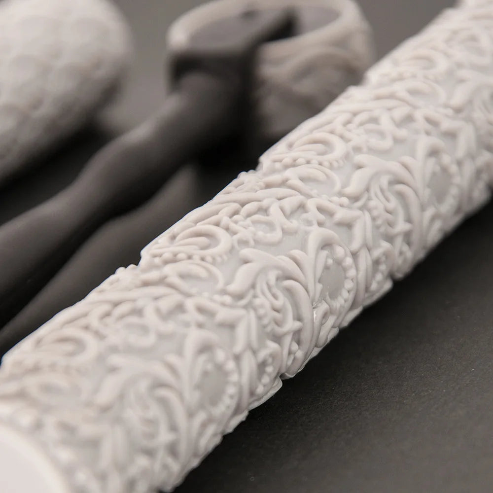 KEOKER Polymer Clay Texture Roller - Great for Making Earrings, Like Texture Sheets, Works with Clay Cutters (Floral) Peaceful Pleasures Health and Wellness