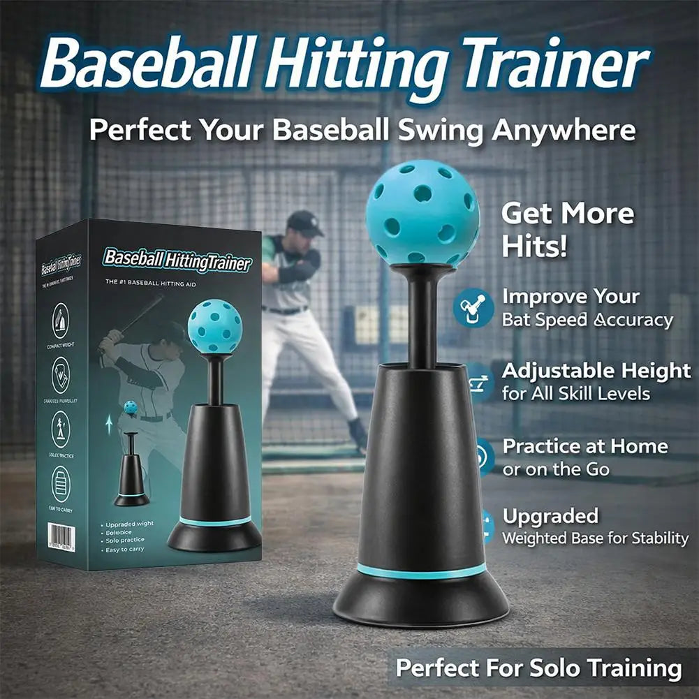 Baseball Tee Batting Trainer Set with 3 Practice Balls