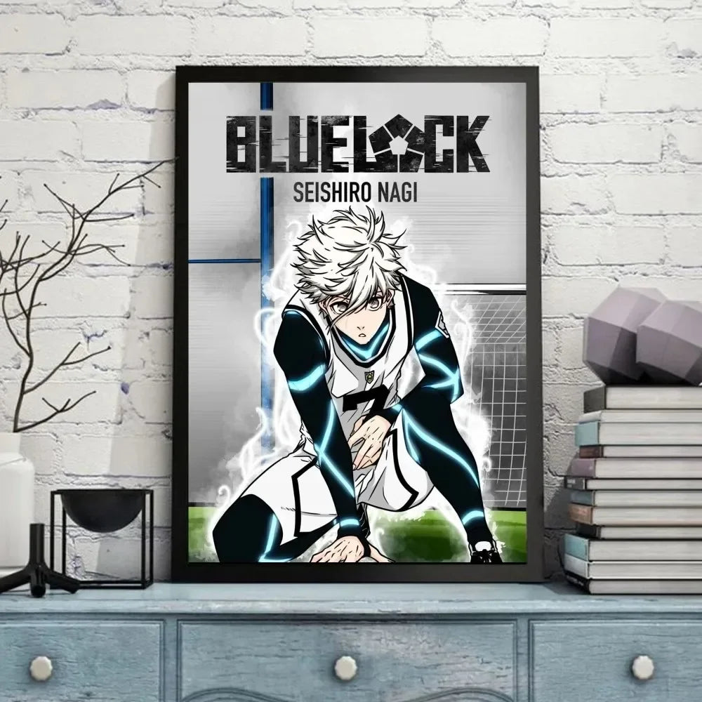 Blue Lock Anime Good Quality Canvas Painting Prints and Posters Room Bar Cafe Vintage Aesthetic Home Decorative Peaceful Pleasures Health and Wellness