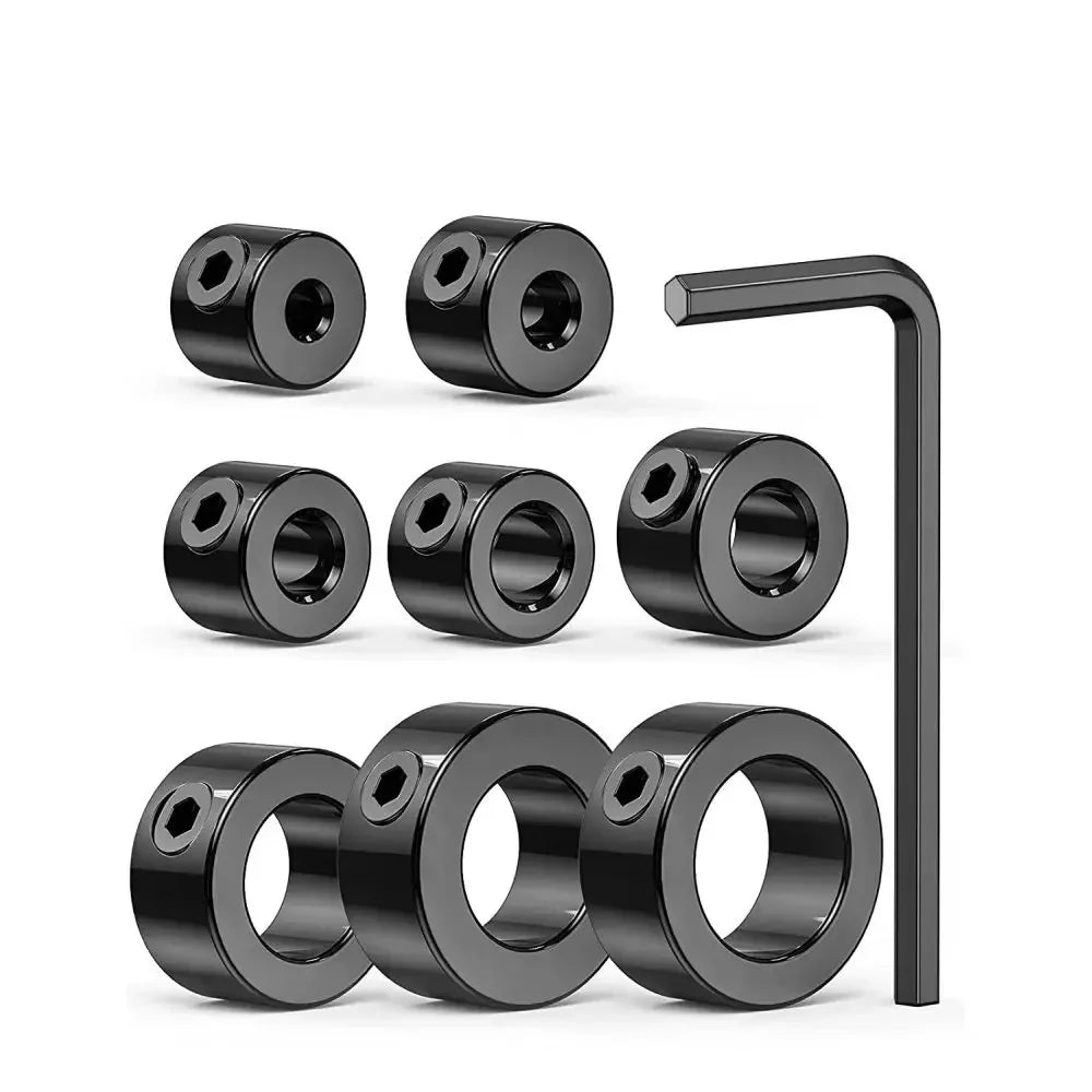Drill Depth Stop Bit Collar Set Adjustable Positioner Limit Ring Set-Screws Woodworking Tool Allen Wrench Tighten The Stopper Peaceful Pleasures Health and Wellness Drilling Depth Stop