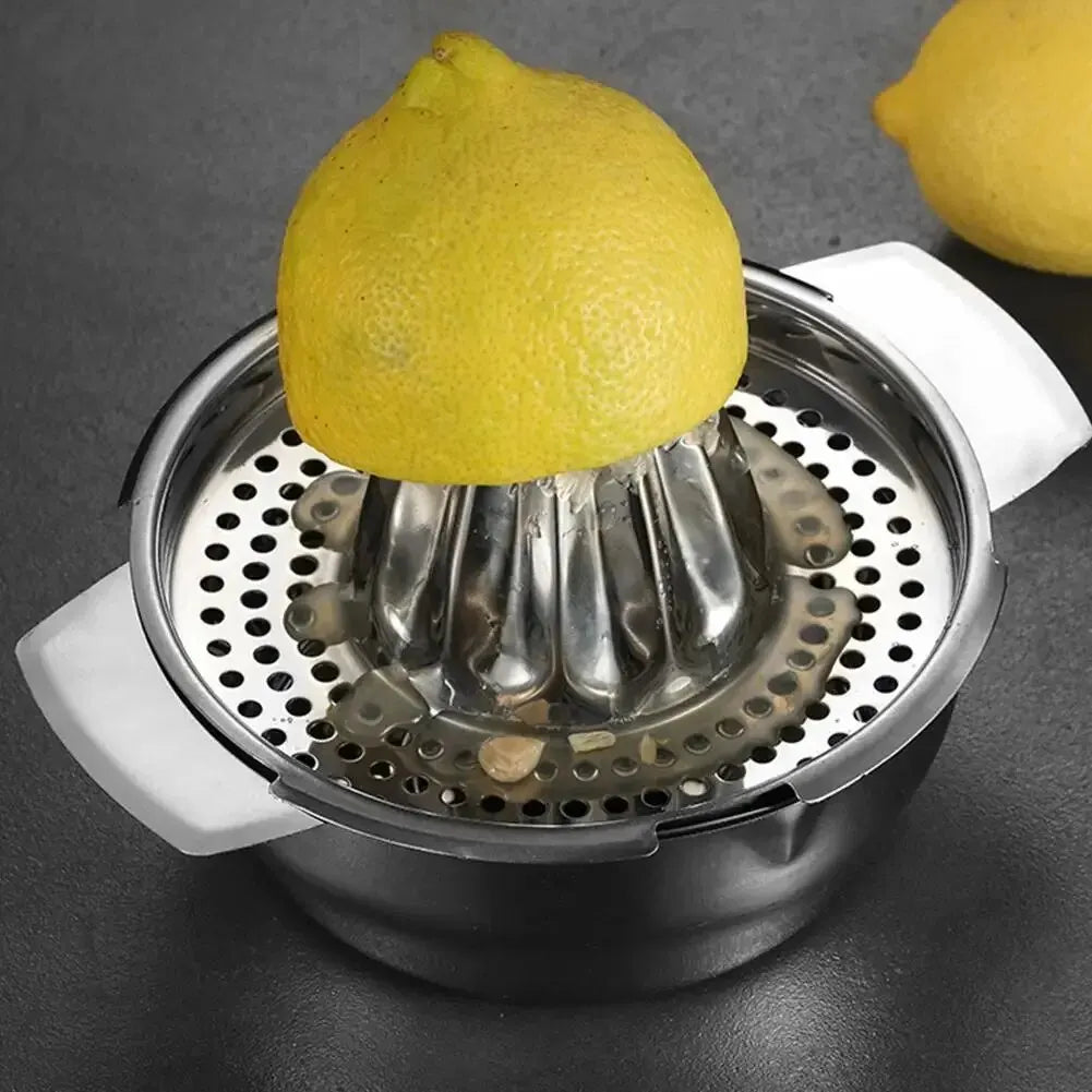 Stainless Steel Lemon Squeezer & Juicer with Bowl | Citrus Press