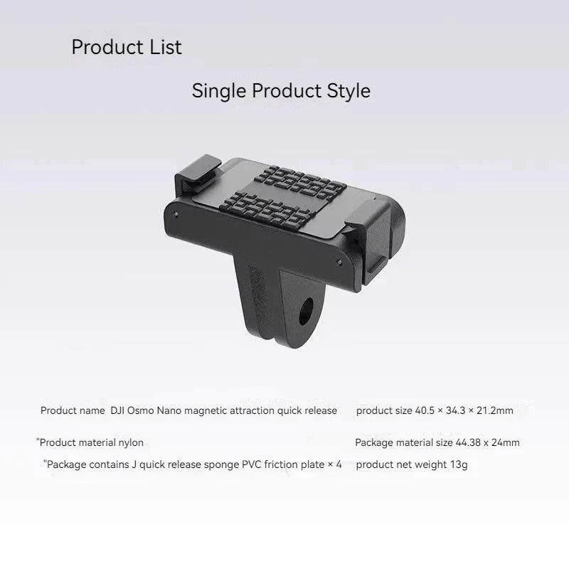 Magnetic Quick Release Adapter for DJI OSMO NANO & ACTION 6