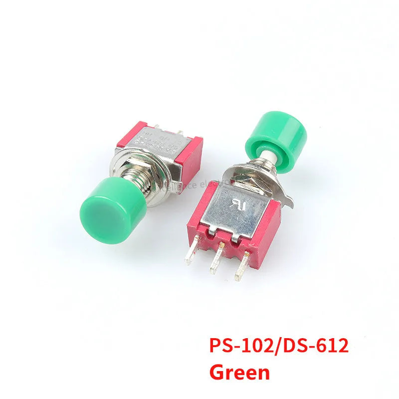 5Pcs PS-102 DS-612 3Pin 6mm Mini Momentary Automatic Return Push Button Switch ON-(ON) 2A 250VAC/5A 120VAC Toggle Switches Peaceful Pleasures Health and Wellness