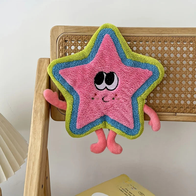 1pc Star-patterned towel，Modern Style，The fabric is comfortable，Compact and Portable，Hand wash only，Suitable for traveling、Busin Peaceful Pleasures Health and Wellness