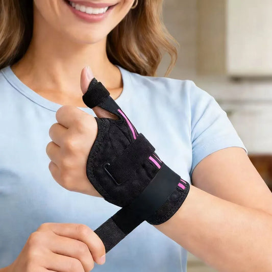 1pc Adjustable Comfortable Breathable Wrist Splint Support Brace with Adhesive Strips, Secure Fastening, Suitable for Sports Peaceful Pleasures Health and Wellness
