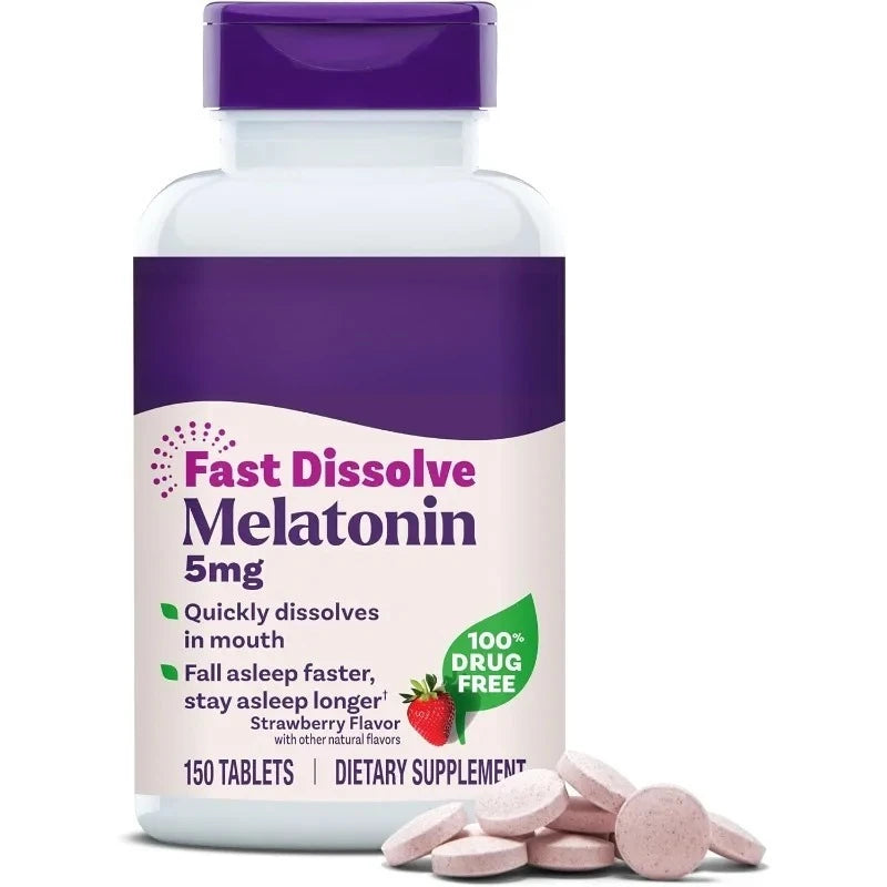 Melatonin 5mg Fast Dissolve Tablets | Strawberry | 150 Count