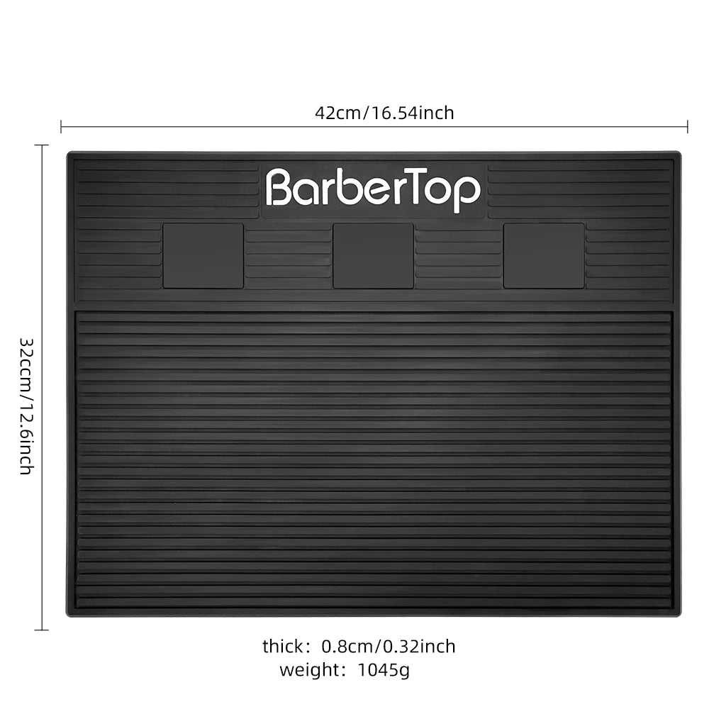3/6 Grid Magnetic Hairdressing Tools Storage Mat Soft Rubber Antiskid Waterproof Tray Bar Service Mat Barber Tools Accessories Peaceful Pleasures Health and Wellness 3 grids