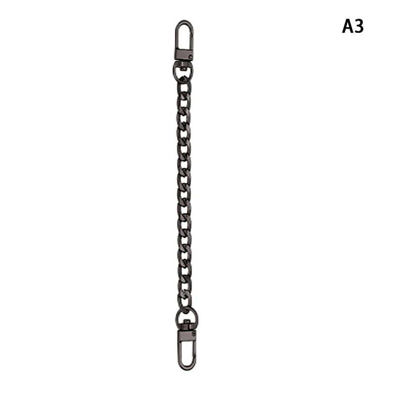 20cm Metal Chain Bag Strap Extension – Gold, Silver & Black