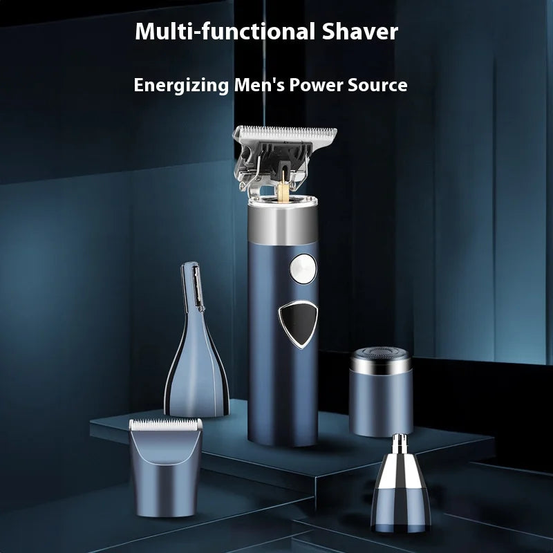 Men's 5-in-1 Electric Body Hair Trimmer Professional Hygienic Beauty Razor Shaver for Face Ear Nose - Professional Hair Trimmer Peaceful Pleasures Health and Wellness