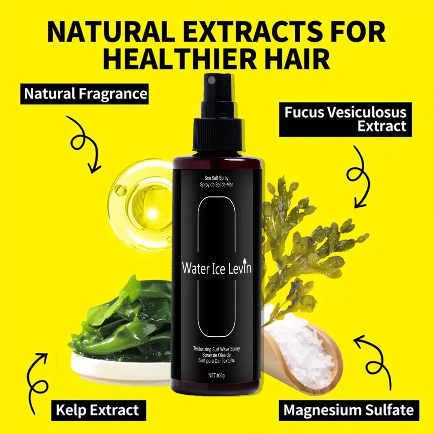 Beach Wave Spray – Kelp & Magnesium Sulfate Hair Texturizer