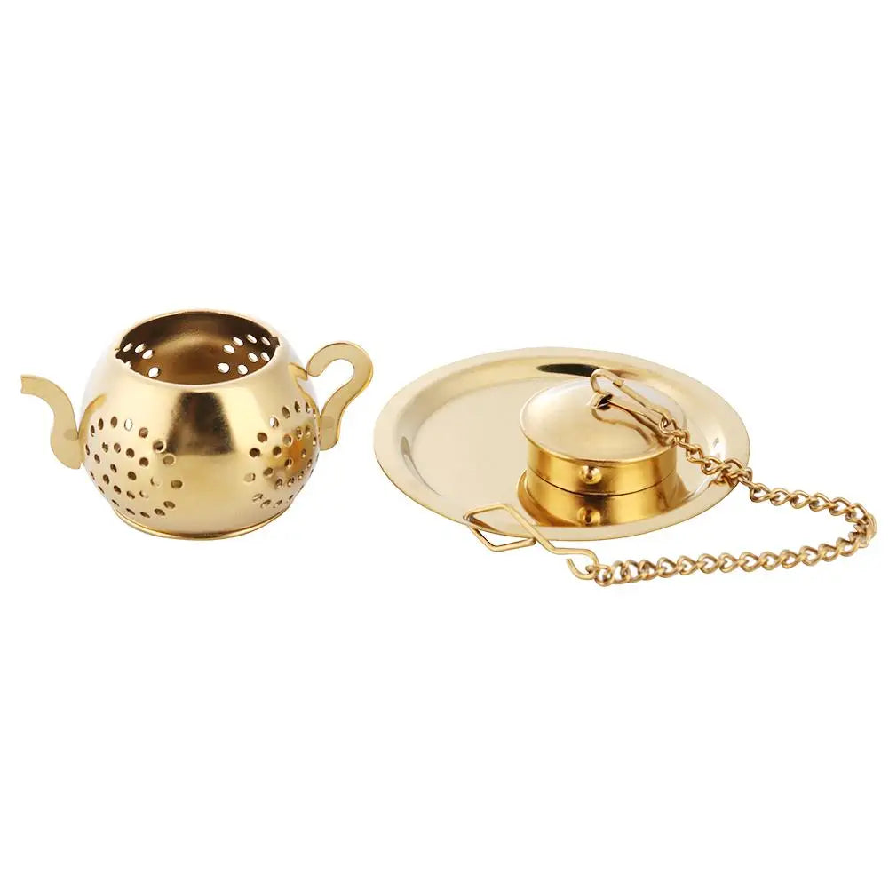 Gold Stainless Steel Tea Infuser – Mug, Cup & Pitcher Use Kitchen Accessories Peaceful Pleasures Health and Wellness