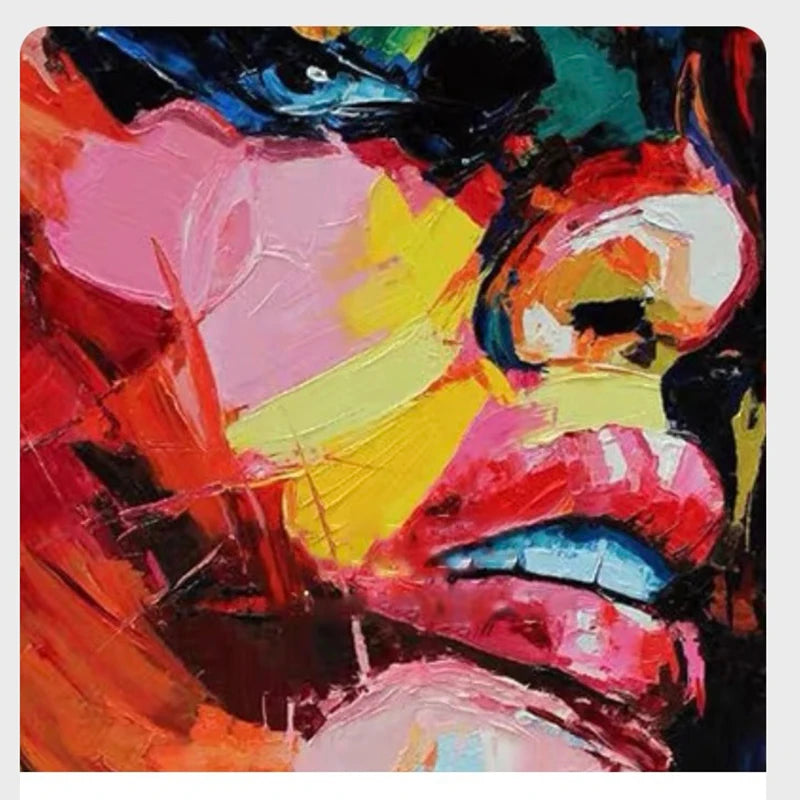 Customization on Demand，Hand drawn Portrait，Abstract，Modern， Oil Painting Wall Art ，Acrylic painting, Texture painting Peaceful Pleasures Health and Wellness