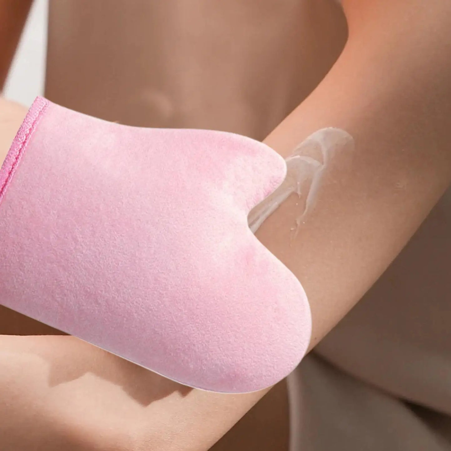 Double-Sided Self-Tanning Mitt – Flocking Applicator Glove
