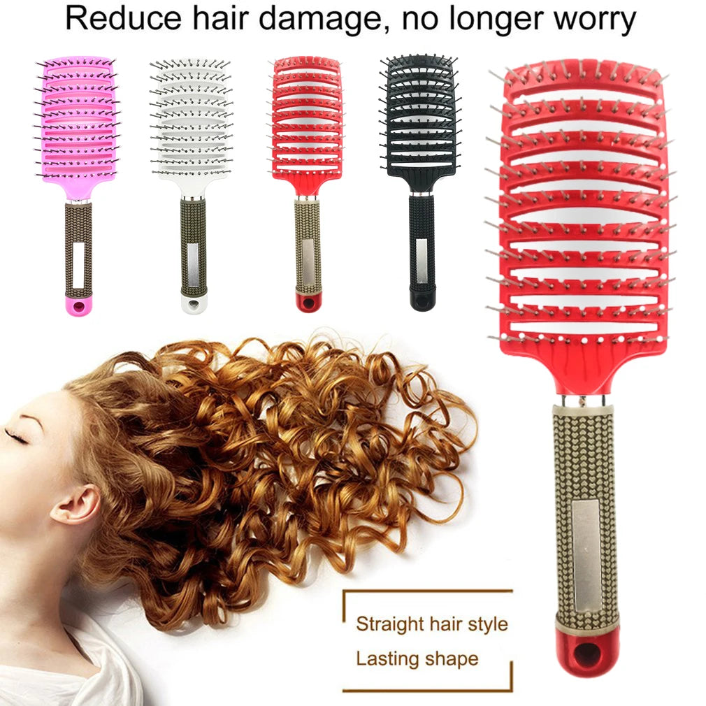 Scalp Massage Detangling Hairbrush – Anti-Static Nylon Brush