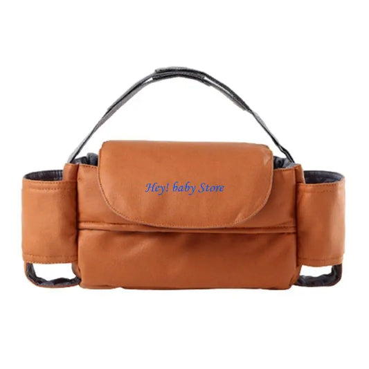 Baby Stroller Caddy Organizer | Insulated Cup Holder & Pockets Stroller Organizer Peaceful Pleasures Health and Wellness for Orange CN