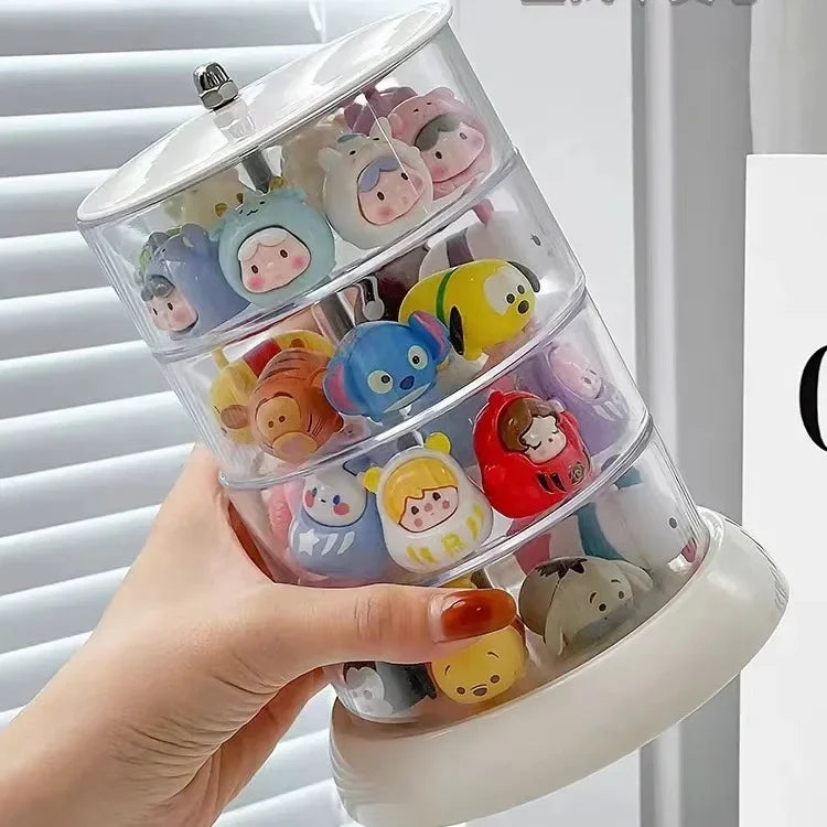 Rotating Multi-Layer Transparent Storage Box | Jewelry Organizer