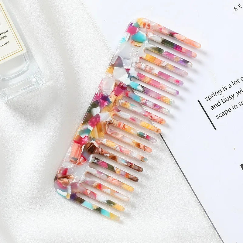 Wide Teeth Acetate Hair Comb – Anti-Static & Portable