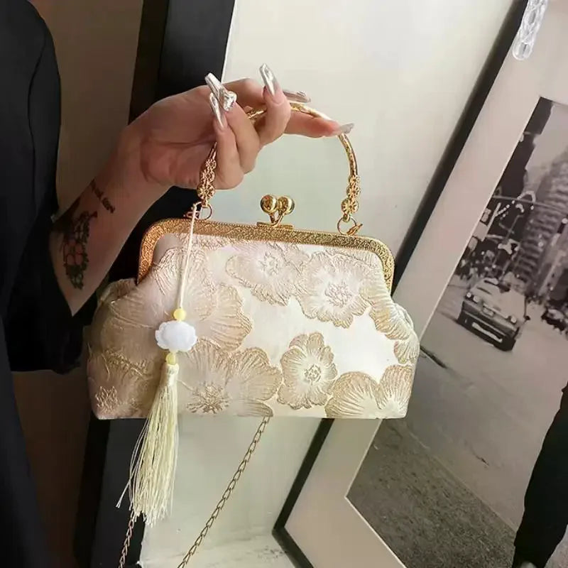 Chinese Embroidered Square Bag | Women's Evening Clutch & Shoulder