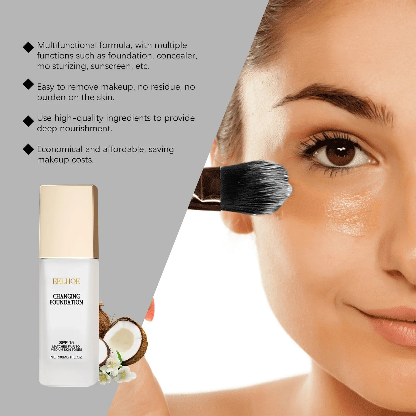 EELHOE Color Changing Liquid Foundation – Matte Full Coverage