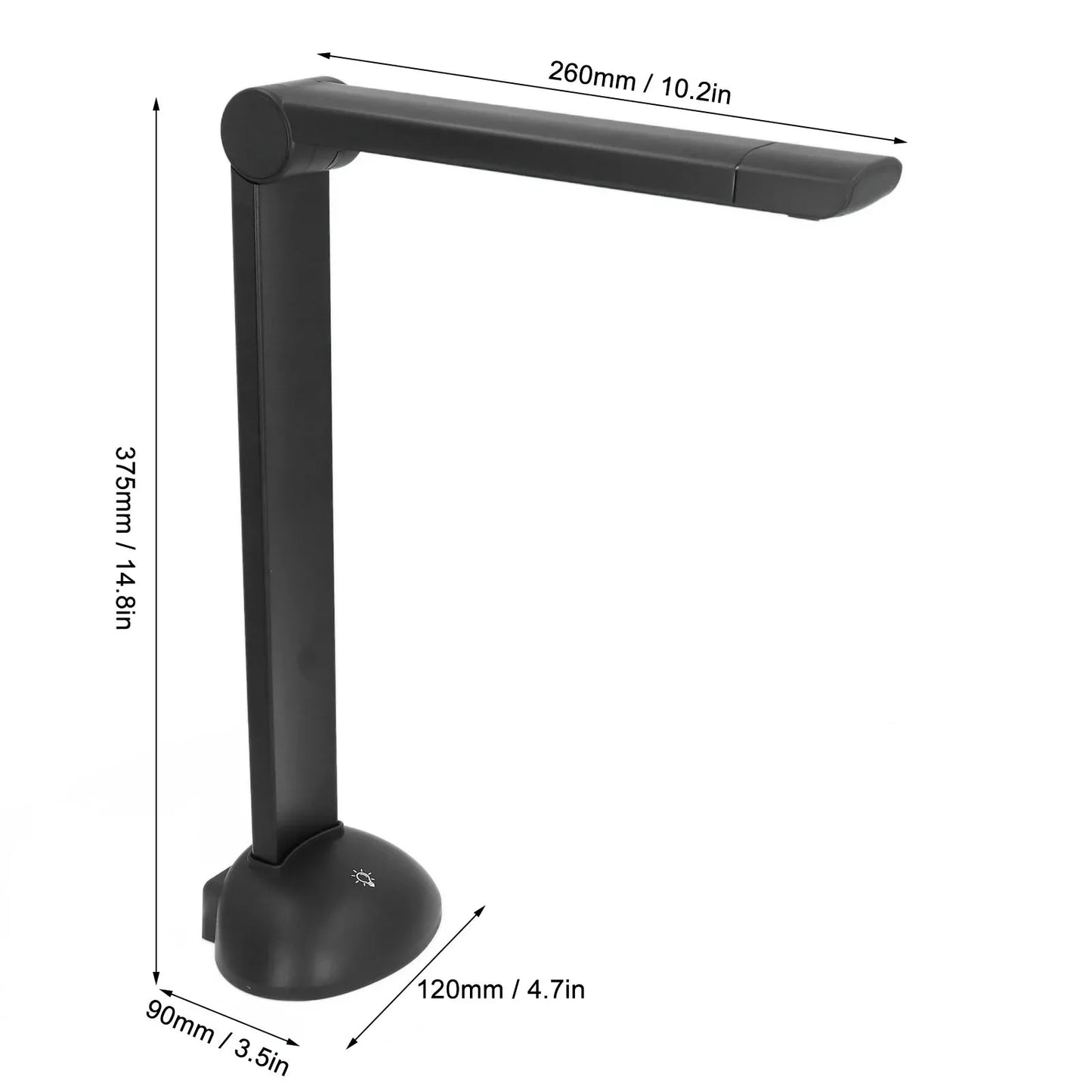 12MP HD File Scanner Document LED Light 3672x2856 Resolution Scanning