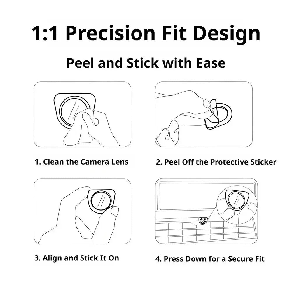 Front Camera Protector Shield for Tesla Model Y YL 3, HD Tempered Glass Rainproof Waterproof Cover Anti-Scratch Auto Accessories Peaceful Pleasures Health and Wellness