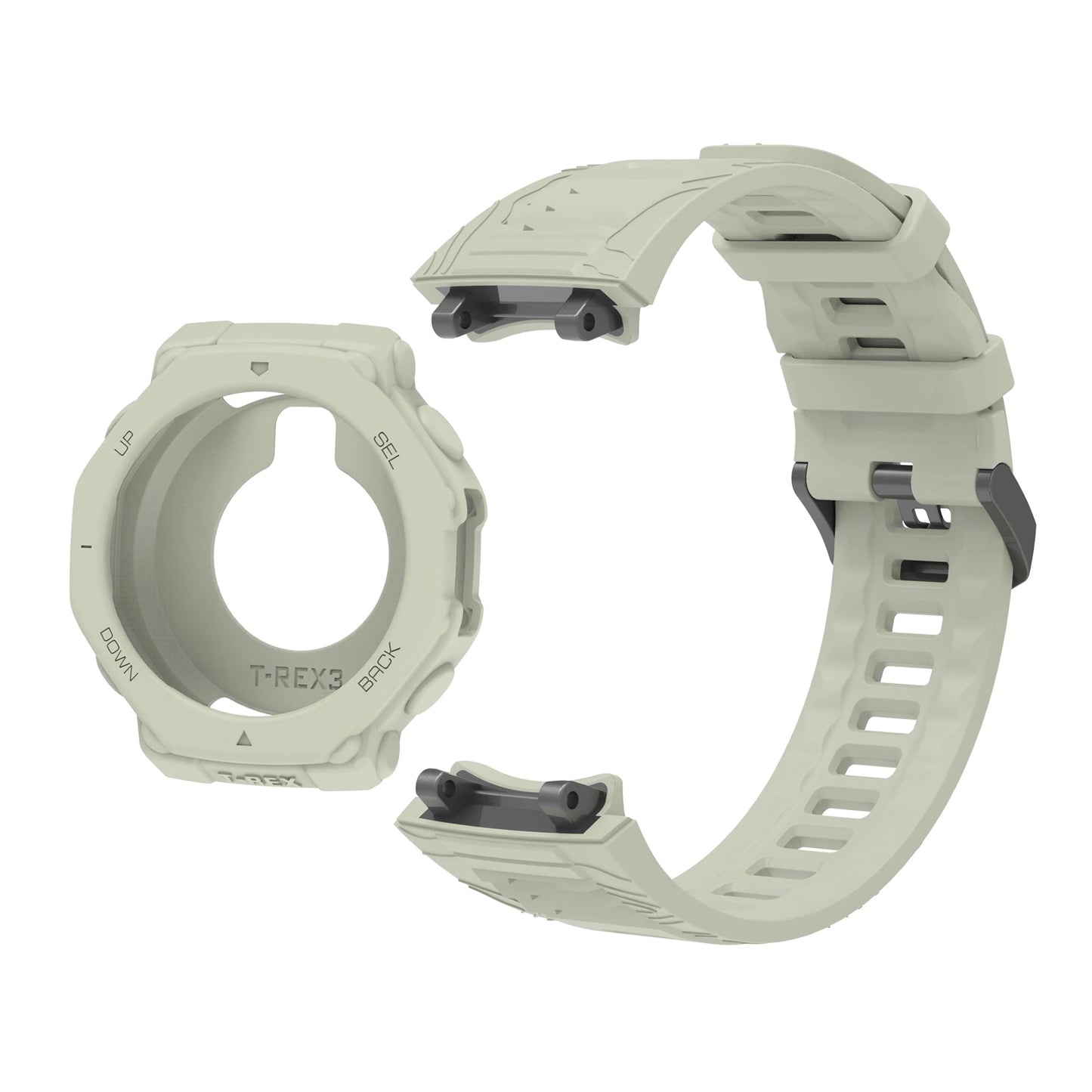 Silicone Watch Band & Case for Amazfit T-Rex 3 – Replacement