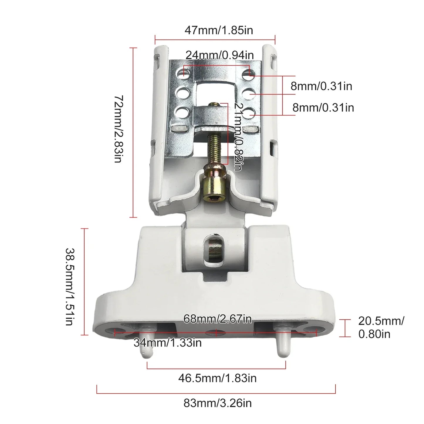 High Security UPVC Door Hinge – Zinc Alloy with Screws