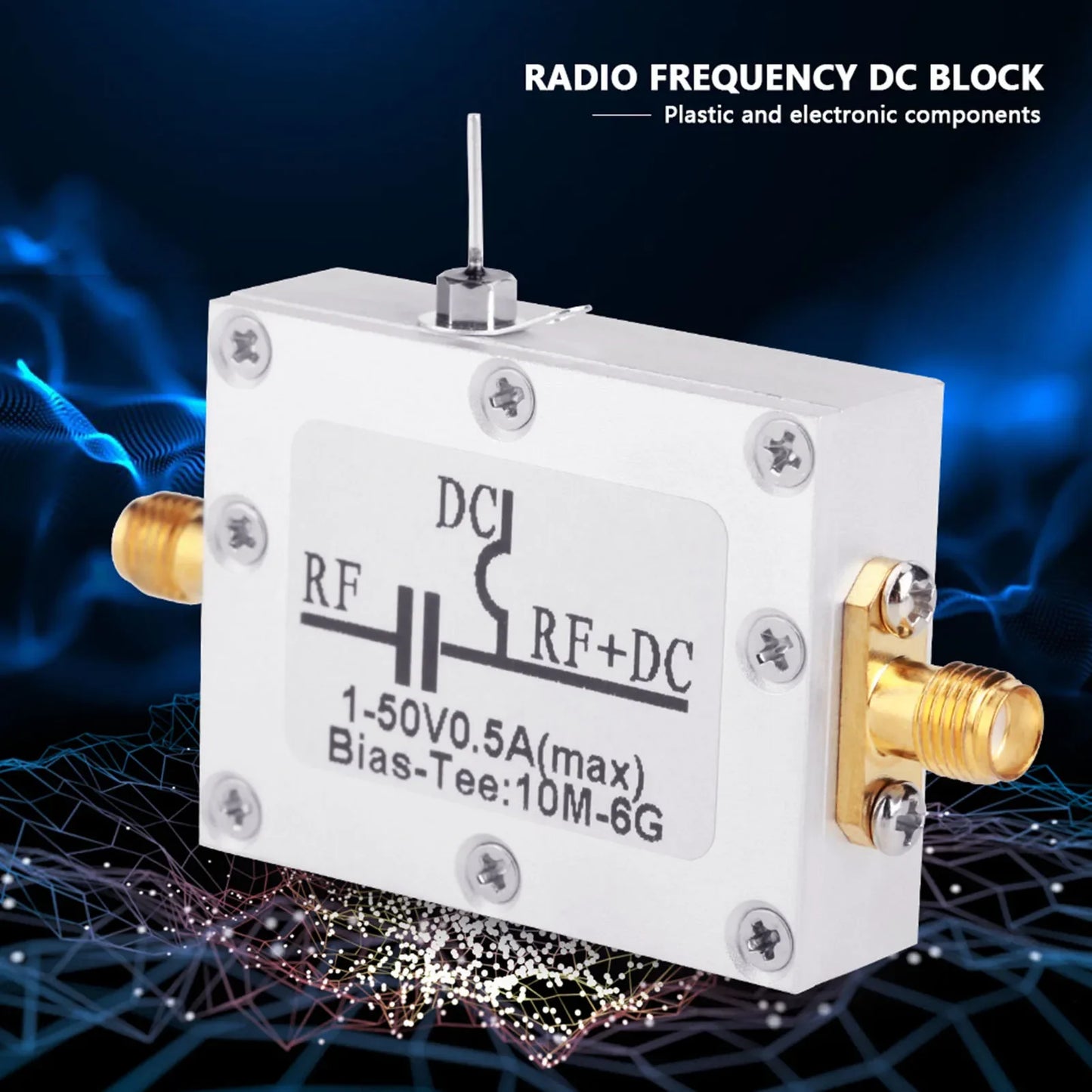 10MHz-6GHz Bias Tee Broadband Radio Frequency Microwave Coaxial RF