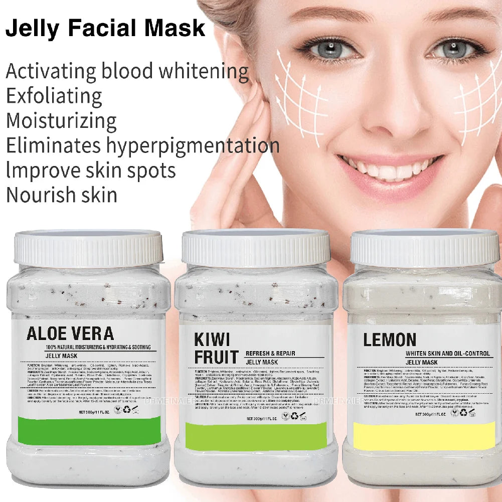 Gold Crystal Jelly Mask Powder 650g Deeply Hydrate and Fade Wrinkles Facial Treatment Glowing Beauty Salon Skincare Product Peaceful Pleasures Health and Wellness