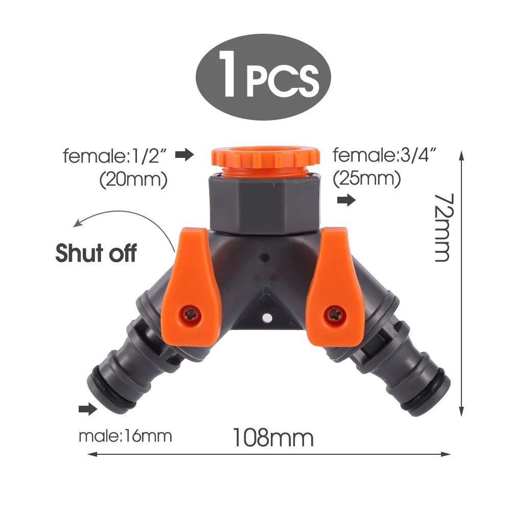 1/4 3/8'' 1/2'' 3/4'' Hose Quick Connecter Plastic Rubber Coupling Tubing Irrigation System Coupler Shut Off Valve Adapter Pipe Peaceful Pleasures Health and Wellness Lx1pcs