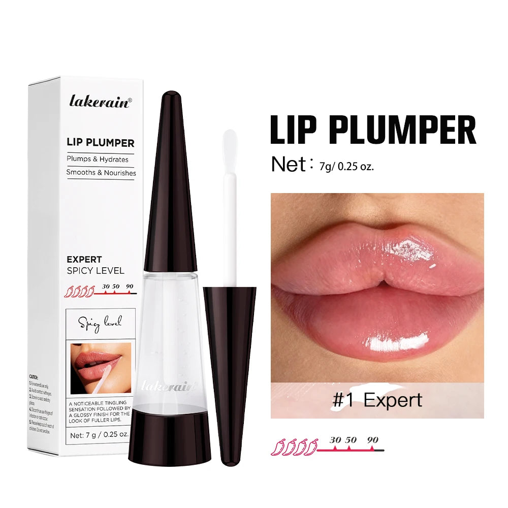 Lakerain Lip Plumper Moisturizing Lip Gloss Transparent Plump Lips Care Lip Stuffer Gift Korean Cosmetics Peaceful Pleasures Health and Wellness 1Expert