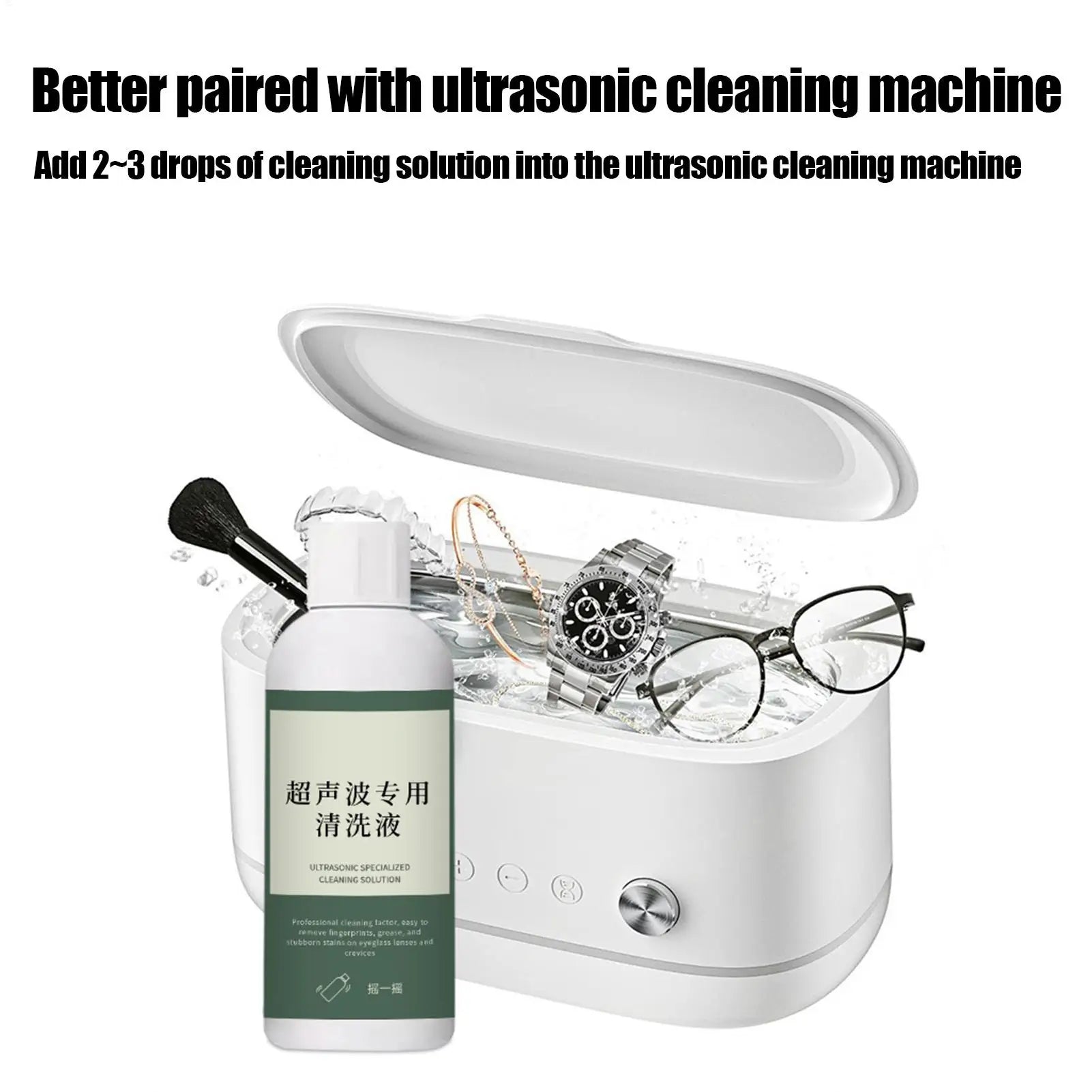 Professional Jewelry Cleaner Solution Concentrated Ultrasonic Cleaning Liquid, Effective Tarnish Remover for Rings, Necklaces Peaceful Pleasures Health and Wellness