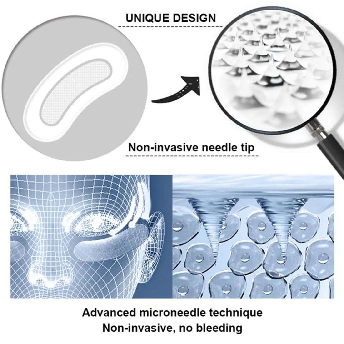 Hyaluronic Acid Microneedle Eye Patches – Firm & Brighten