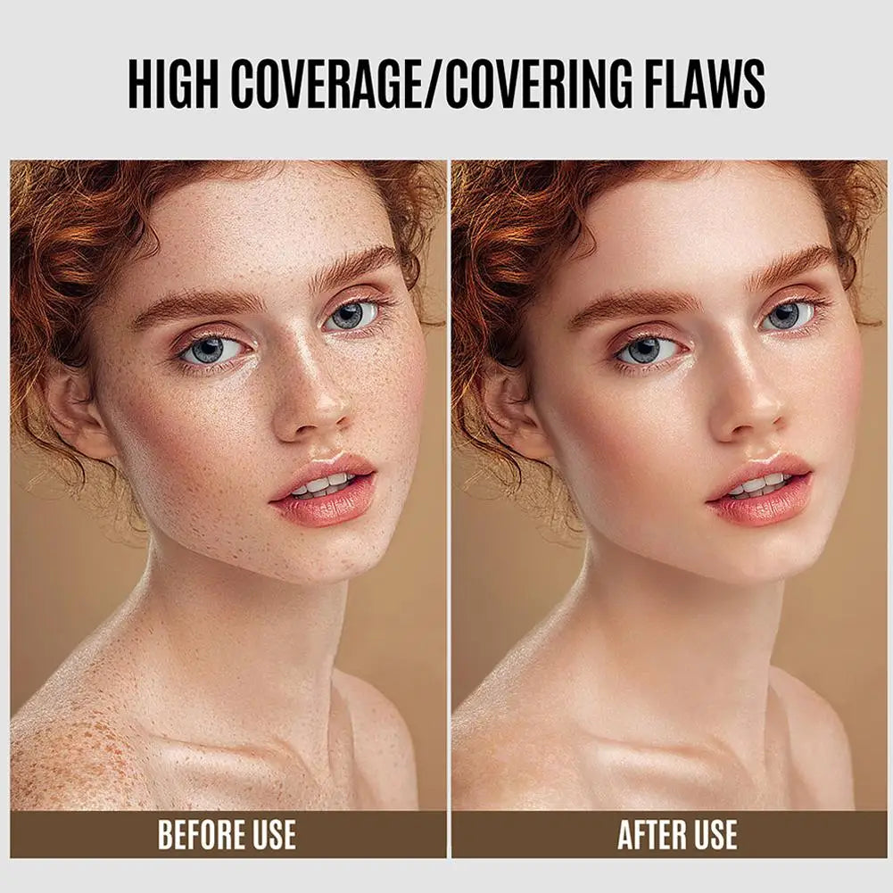 Long-Lasting Liquid Foundation Full Coverage, Natural Matte Finish, Moisturizing Concealer, CC Cream Base Makeup Tool Peaceful Pleasures Health and Wellness