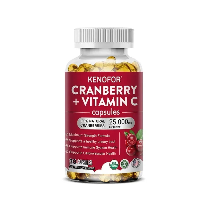 Cranberry 25,000mg + Vitamin C Supplement | Urinary & Immune Health