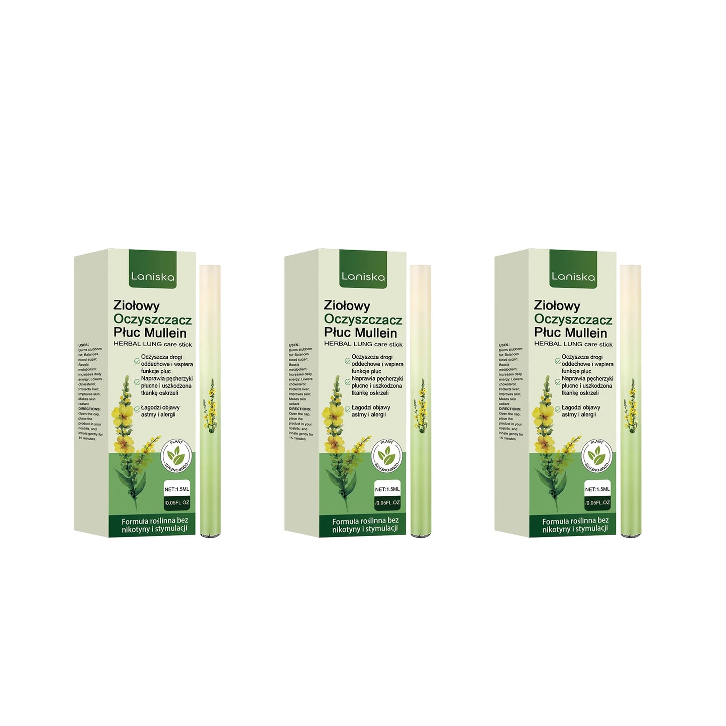 Herbal Diffuser Pen Lung Cleansing Improve Breathing Relieve Anxiety Stress Air Freshener Refresh Plant Serum Respiratory Stick Peaceful Pleasures Health and Wellness 4.5ml boxed