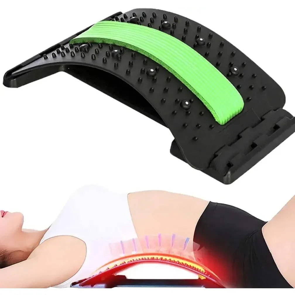 Back Stretcher Spine Massager | 3-Level Magnetic Lumbar Support