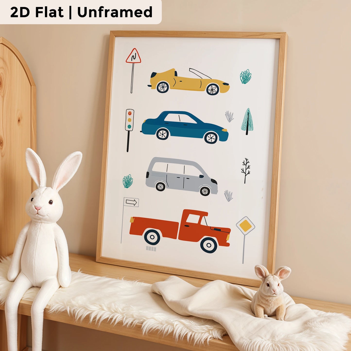 3-Piece Cartoon Educational Canvas Wall Art | Kids Room Decor