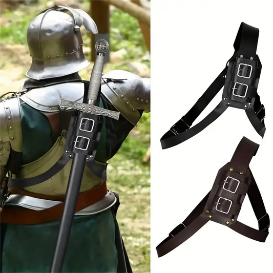 Leather Belt Sword Katana Sheath Holster Medieval Men Larp Weapon Peaceful Pleasures Health and Wellness