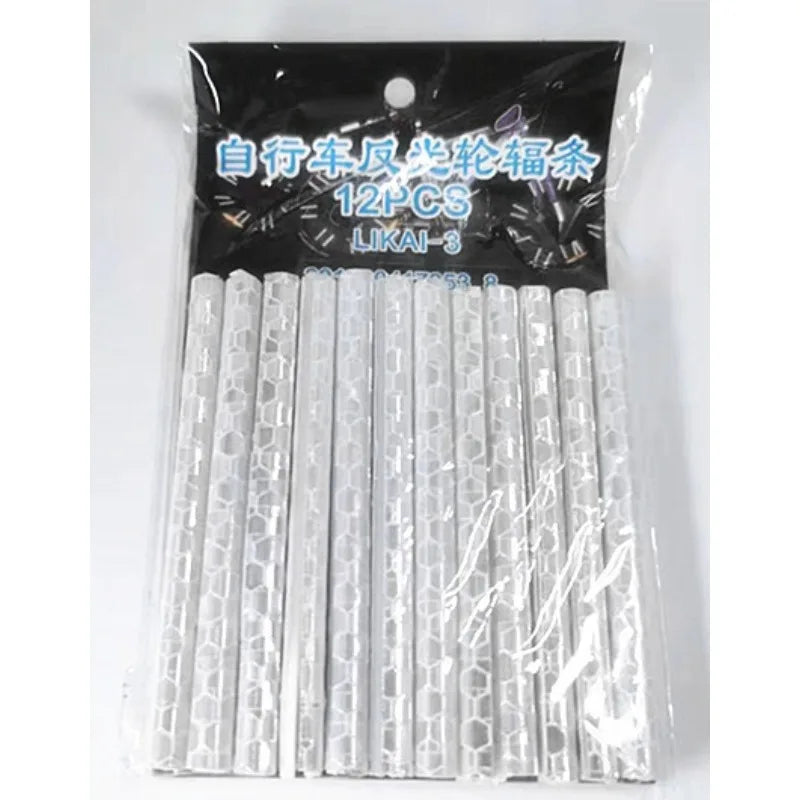 Reflective Bicycle Spoke Clips – Night Safety Bike Reflector Kit Bike Spoke Reflectors Peaceful Pleasures Health and Wellness silver