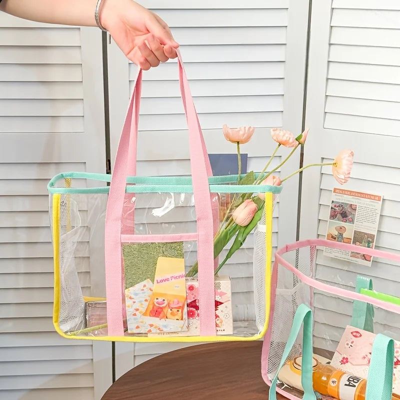 Transparent PVC Beach Bag – Waterproof Large Tote for Women