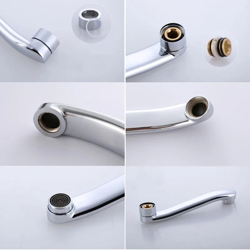 Stainless Steel Faucet Elbow S-Bend Extension Tube G3/4 Sink Pipe