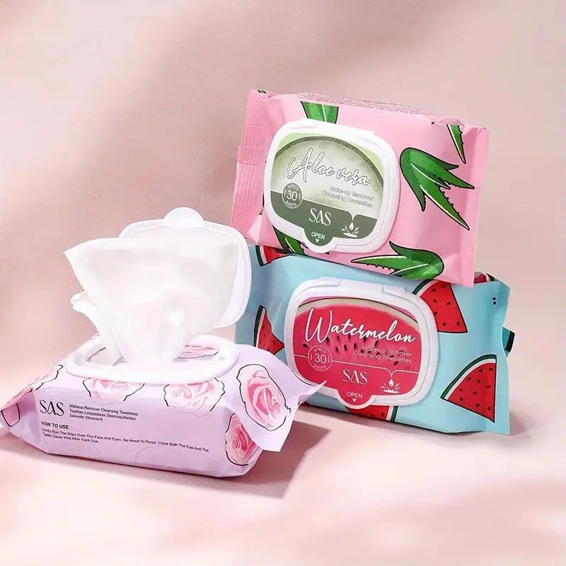 USHAS Makeup Remover Wipes – 30 Gentle Hypoallergenic Wipes