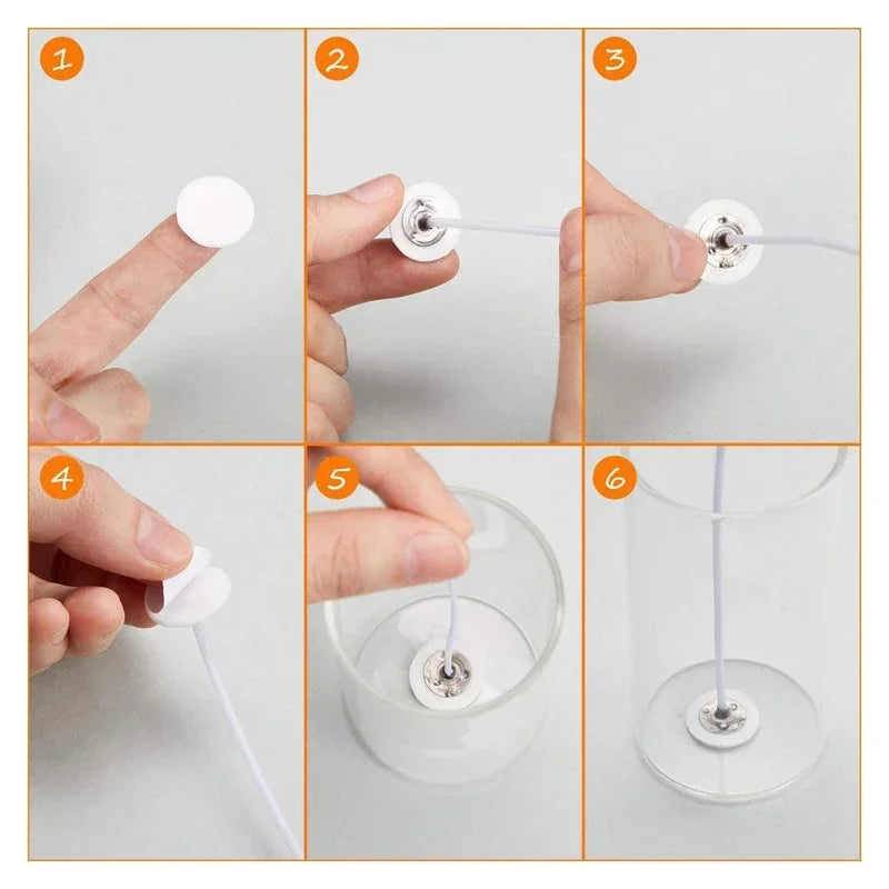 Candle Wick Sticker Tabs – Heat-Resistant Double-Sided Foam