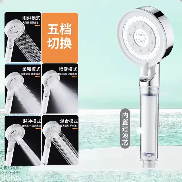 5-Mode High Pressure Handheld Shower Head | Water Saving