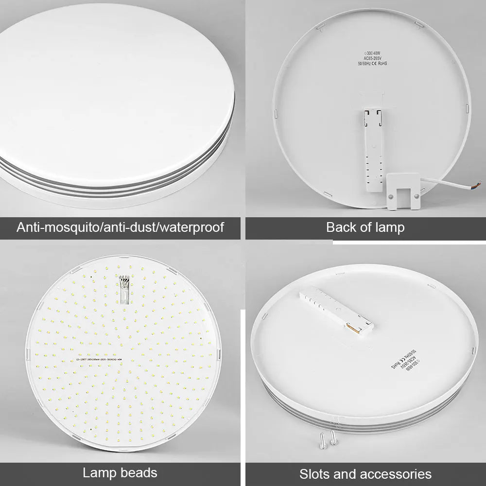 RUNTOIN 18-48W LED Flush Mount Ceiling Light 3000K-6000K 4320lm LED Ceiling Light Peaceful Pleasures Health and Wellness