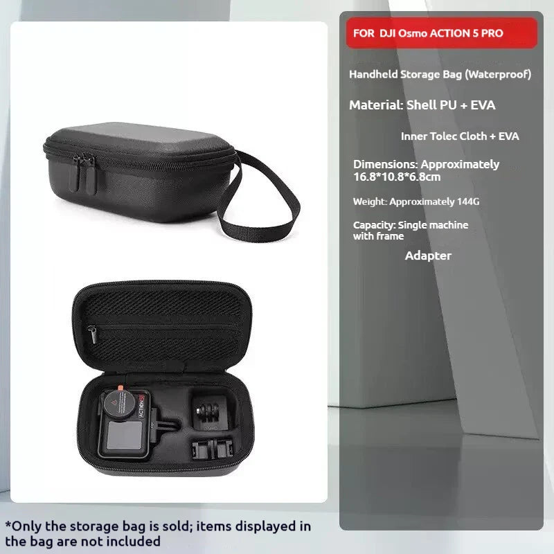 DJI OSMO Action 5 Pro Case, Lens Cover & Screen Protectors 6-Pack