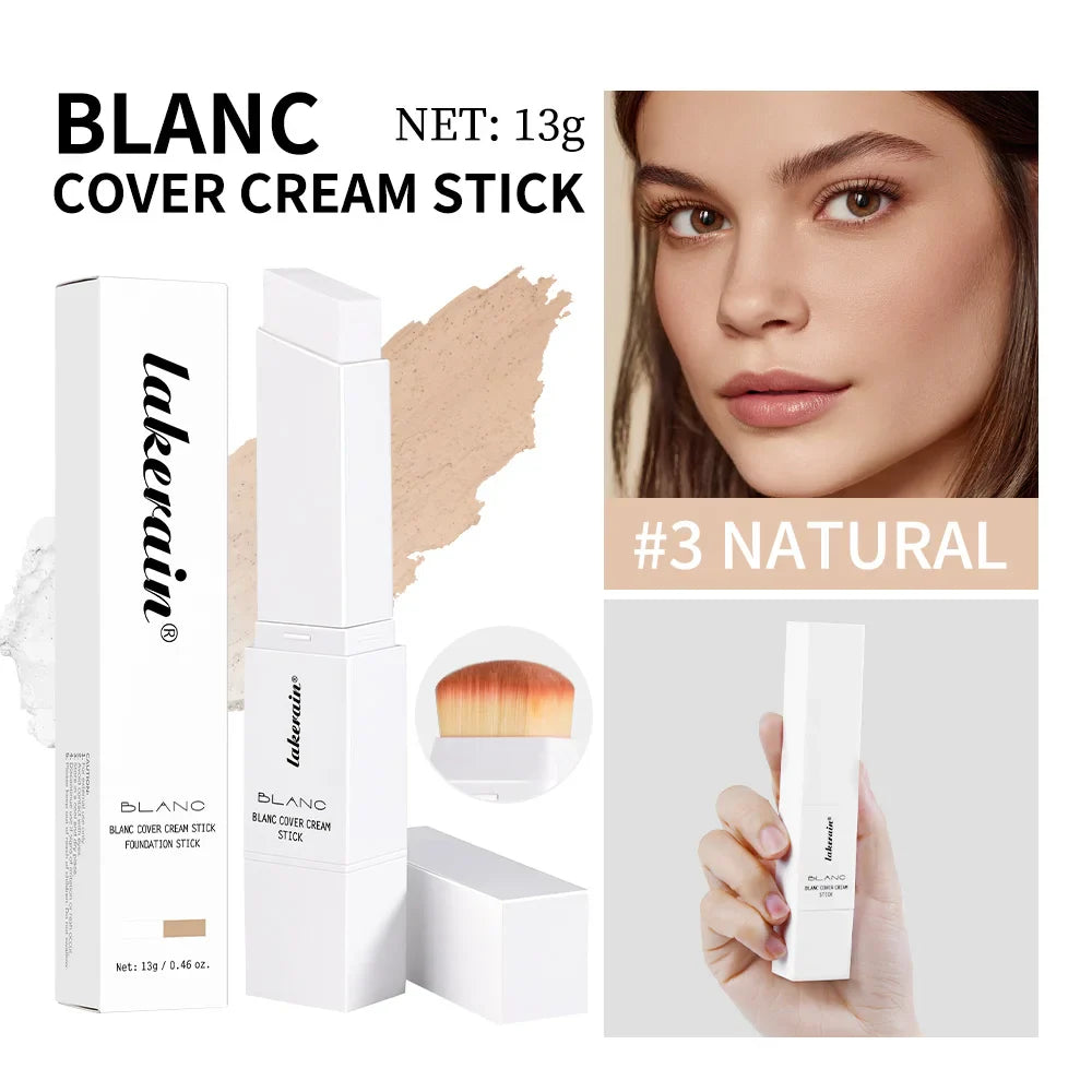 Blanc Cover Foundation Stick with Brush – Buildable, 5 Shades