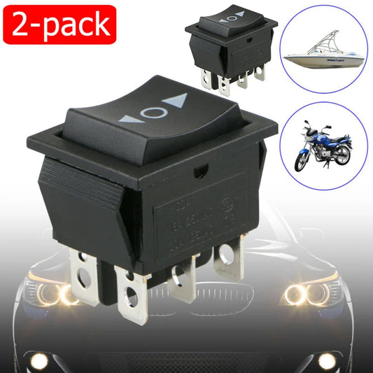 Rocker Switch 6 PIN DPDT Double Pole Throw 20 Amp Momentary Home Peaceful Pleasures Health and Wellness Default Title